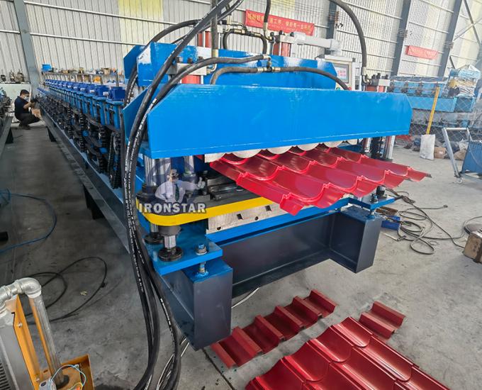 IBR e rolo vitrificado 828 da dupla camada da telha que formam a máquina 2
