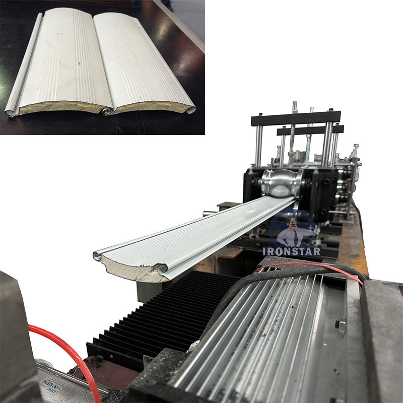 “Turkey Standard PU Foam Sandwich Rolling Shutter Door Forming Machine Multi Material Galvanized Sheet PPGI Aluminum Profile Machine”