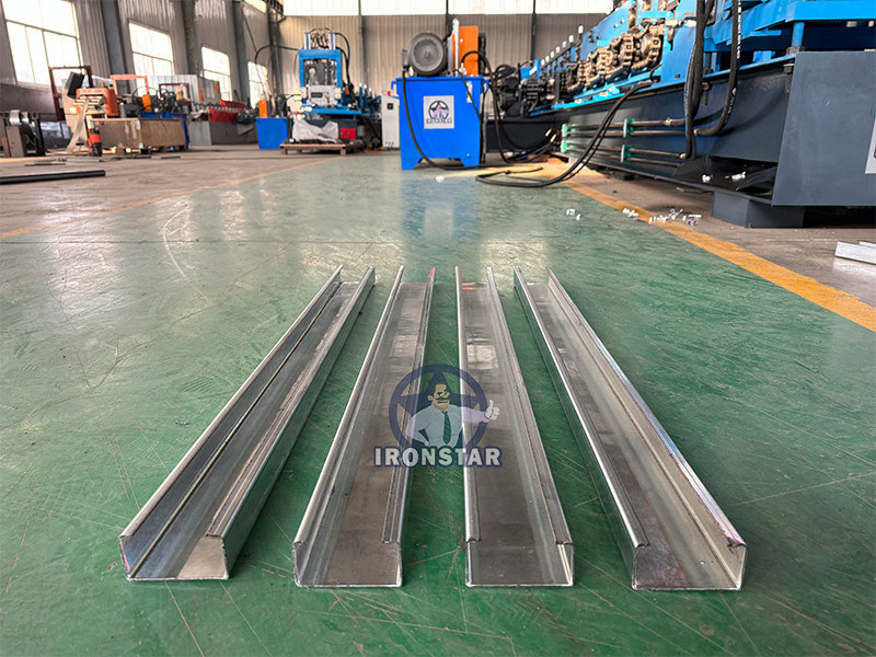 “Ironstar Fully Automatic 80-300mm CZ Purlin Roll Forming Machine Interchangeable C and Z Purlin Sizes Forming Equipment PLC Control Cold Roll Forming Machine Steel Frame Purlin Making Machinery	”