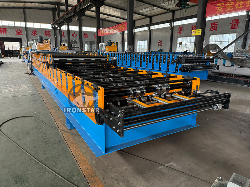 “Ironstar 5 Rib 4 Rib Trapezoidal Sheet Double Deck Roll Forming Machine 2 Layer Metal Roofing Sheet Equipment”