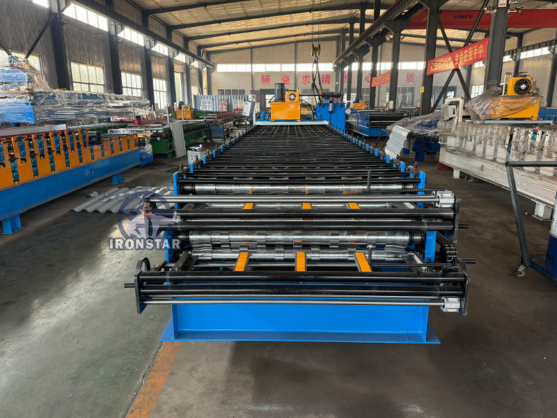 “Ironstar 6 Rib and 6 Rib Trapezoidal Sheet Double Layer Roll Forming Machine 2 Layer Double Deck Metal Roofing Sheet Making Machine Full Automatic PLC Control Roof Panel Production Line America”