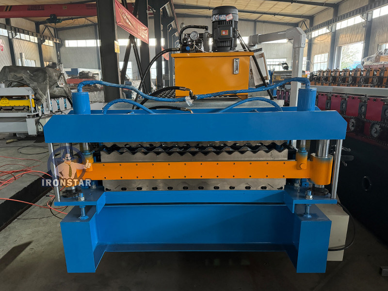 “Ironstar European Standard CE Certified 5 Rib 6 Rib Trapezoidal Sheet Double Layer Roll Forming Machine Automatic Metal Roofing Sheet Making Machine Roof Panel Production Line Hungary”